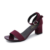 2020 New Ankle Strap Heels Women Sandals 5/7CM Summer Shoes Women Open Toe Chunky High Heels Party Dress Sandals Big Size
