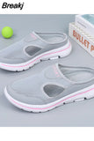 Men Casual Mules Mesh Breathable Flat Slippers Summer Couple Shoes Large Size Loafers Fashion Shoes Men Street
