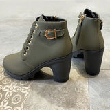 Breakj Round Head With Martin Boots French Retro And Ankle Short Boots Thick Background Anti-Slip Side Zipper Women's