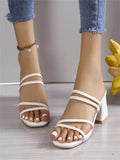 Breakj Coarse Heel With Sandals Female Fairy Wind 2025 Autumn New Cool Slippers Women Wearing A Word With A Large Size