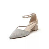 Women Cute Sweet Black Buckle Strap Square Heel Shoes for Office Lady Classic Comfort Summer Heel Pumps Zapatos