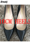 Heel Height Women Shoes Brown Color Women High Heels 2023 Fashion Pumps Office Lady Pointed Toe