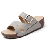 Breakj Cool Slippers Women Summer Slope And Anti-Slip Soft Bottom Lady Slippers Fashion Loose Cake Thick Bottom Word Cool