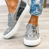 Breakj Women's Shoes New Flat-Bottomed Canvas Lazy Shoes Color Large-Size Leisure Single Shoes Lefu