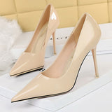 Shoes Woman Pumps Patent Leather High Heels Shoes Women Occupation OL Office Shoes Stiletto Women Heels Plus Size