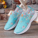 Breakj Large-Size Casual Shoes 2025 New Running Shoes 3D Printed Butterfly Water Drill A Foot Lazy Shoes