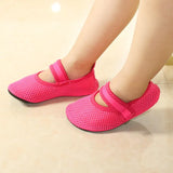 Summer New Kids Flexible Barefoot Shoes Mesh Breathable Hook&Loop Flats for Boys Girls Indoor Shoes Outdoor Beach
