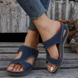 Breakj 2024 New Slope And Women Cool Slippers Large Thick Bottom Slope And Flower Slippers