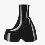 New Brand Punk Platform Goth High Wedges Long Thigh High Boots Women Stretch Cool Over The Knee women's