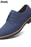 Men's Nubuck Leather Casual Shoes Multicolor Men's Leather Shoes Suede Fashion Trend Large Size Men's Single Shoes