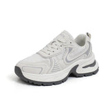Breakj Korean Version Of The Net Face Dad Shoes Female Spring 2025 New Breathable Female Student Sports Increased Casual Shoes