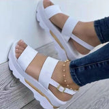 Women Sandals Summer Platform Sandals Wedges Shoes 2023 New Sandalias Mujer Lightweight Soild Color Open Toe Sandals for