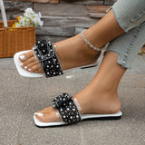 Breakj Women Wear Summer New Net Red Explosive Water Drill Bows Coarse And One Word Drag Fairy Wind Low And Cool