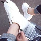 Sneakers Women White Shoes Sweet Young Ladies Flats Thick Sole Platform Shoes Soft Brand Female Footwear