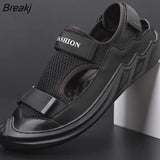 Men's Large Size Soft Sole 2023 Summer New Slippers Baotou Breathable Beach Shoes Outdoor Casual Shoes Chaussure
