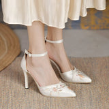 Sexy Crystal Pumps Bling Pointed Toe Rome Slip-On Fashion Trend High Heels Classics Women's Shoes NEW