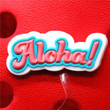 imitation PVC English Vocabulary Greetings Shoe Accessories Decorations Jibz for Croc Shoes Charms Fit Bracelet Kids