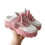Breakj Wear The 2025 Autumn New Heel-Free Old Dad Shoes One Foot Pedal Large Casual