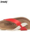 2023 Summer Cross Cork Slipper New Fashion Women Casual Beach Slip on Outside Non-slip Slides