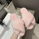 Slippers Female 2023 Spring Autumn New Women's Moon Flat Bottom Home Indoor And Outdoor Wear Plush Cotton