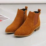 Breakj Fashion Autumn And Winter Large Size Thick High Heel Short Leg Set Foot Martin Boots