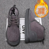 Men's Snow Boots 2023 New Winter Short Boots Thickened Plus Velvet Warm Casual Shoes Non-Slip Comfortable Fashion Cotton