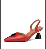 Pointed Women Sandals 2023 Spring Summer Mid Heel Hollow Shoes Fashion Women's Shoes Obuv Zapatos Mujer Size