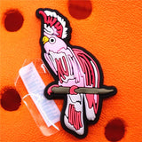 Novelty PVC Animals Pink Parrot and Sparrow Shoe Accessories Decorations Jibz for Croc Charms Shoes fit Bracelet Kids