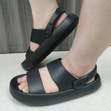 2023 Summer Thick Platform Cloud Slippers Women Green EVA Soft Sole Sandals Woman Comfort Non Slip Home Slides
