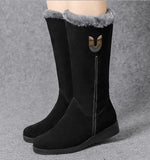 Heels Gladiator Plush 2022 New Winter Mature Warm Mujer Botas Zipper Fashion Motorcycle Boots Designer Platform Lady