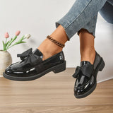 Breakj Card With Bright Leather Shoes In The Spring And Autumn Of 2025 New Bow Princess British Style Single