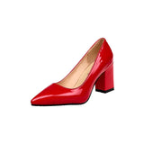 Shoes Women 2023 Pointed Shallow Mouth Shoes Women's Thick-heeled Fashion Shoes Plus Size 43 Zapatos Para