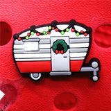 PVC Croc Shoe Charms Red Heart Cake Van Ice Cream Cart Slippers Decorations Accessories for Jibz Kids Party Gifts