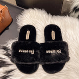 Breakj Version Of The Trend Home Hair-Hair Drag Woman 2025 Autumn And Winter New Flat Shoes Small Design Comfortable Leisure