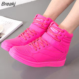Women's Sneakers Women Spring White Wedge Sports Shoes Female Casual Vulcanized Shoe Running Fashionable Platform High