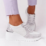 Spring Autumn Women Casual Walking Shoes Height Increasing Sport Wedge Shoes Air Cushion Comfortable Sneakers Zapatos De
