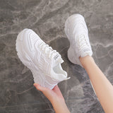 2023 Dad Shoes Women's Mesh Single Shoes Flat And Versatile Small White Shoes Low Top Sneakers Casual Shoes Single