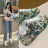 Spring New Products Women's Shoes Fashion Sneakers Casual Graffiti