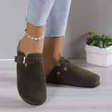 Thick-Bottomed Bag Head Half Slippers Women Wearing Spring And Summer Lazy Cork Flat Bottom Casual Cold