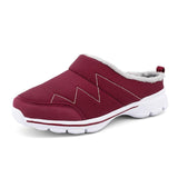 Plush Slippers Men Outdoor Heel Wrap Men Shoes EVA Anti-slip Thick Sole Platform Shoes Warm Women Winter Slipper for