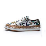 Women Sneakers Elegant Floral Printed Lace Up Flat Shoes Student Spring Casual Shoes Women Vulcanized Shoes Zapatillas