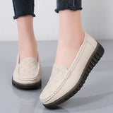 Breakj And Autumn New Bean Shoes For Women In Middle-Aged And Elderly Casual Flat-Soled Single-Shoe One-Legged Women's Comfortable Anti-Slip Mother