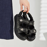 Size 35-40 Women Wedges Sandals Luxury Brand Medium Heels Summer Shoes For Women 2023 Fashion Platform Sandal
