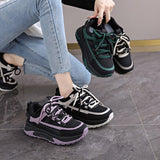 Breakj Old Dad Shoes Women 2025 Autumn New Hong Kong-Style Sports Shoes Daily Commute Black And White Casual