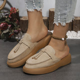 Breakj Large-Size New Autumn 2025 New Fashion Single Shoes With Flat Comfortable Thick-Soled Slippers Women's