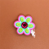 Sale 1 pcs Original Shoe Charms Rhinestone Flower Garden Shoe Buckle Accessories Decorations Fit for Croc JIBZ Kids
