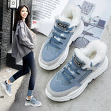 Winter Warm Shoes Platform Woman Snow Boots Plush Female Casual Sneakers Faux Suede Leather Female Snowboots Warm Shoes
