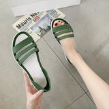 Women Summer Flat Sandals 2022 Open-Toed Slides Slippers Candy Color Casual Beach Outdoot Female Ladies Jelly