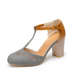Breakj High-Heeled Shoes Fashion Hollow Thighs Buckle With Thick Women's Singles Shoes Light Mouth Sandal
