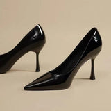 Breakj Summer New Red High-Heeled Women's Large Fashion Single Shoes Pointed Shallow Banquet Women's